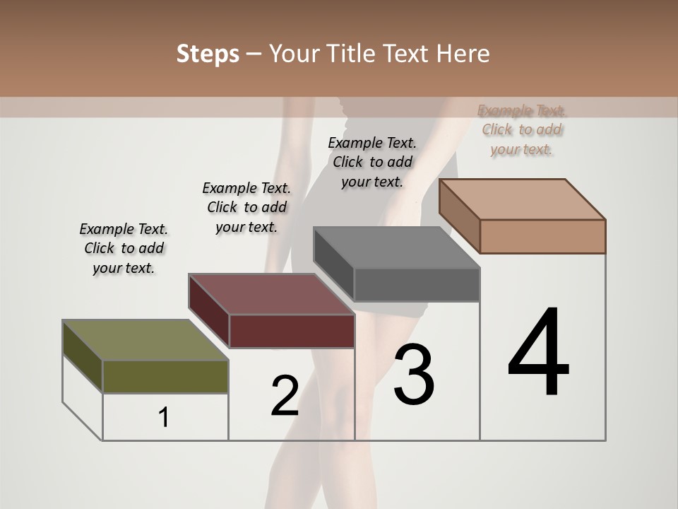 Girl Posing Caucasian PowerPoint Template