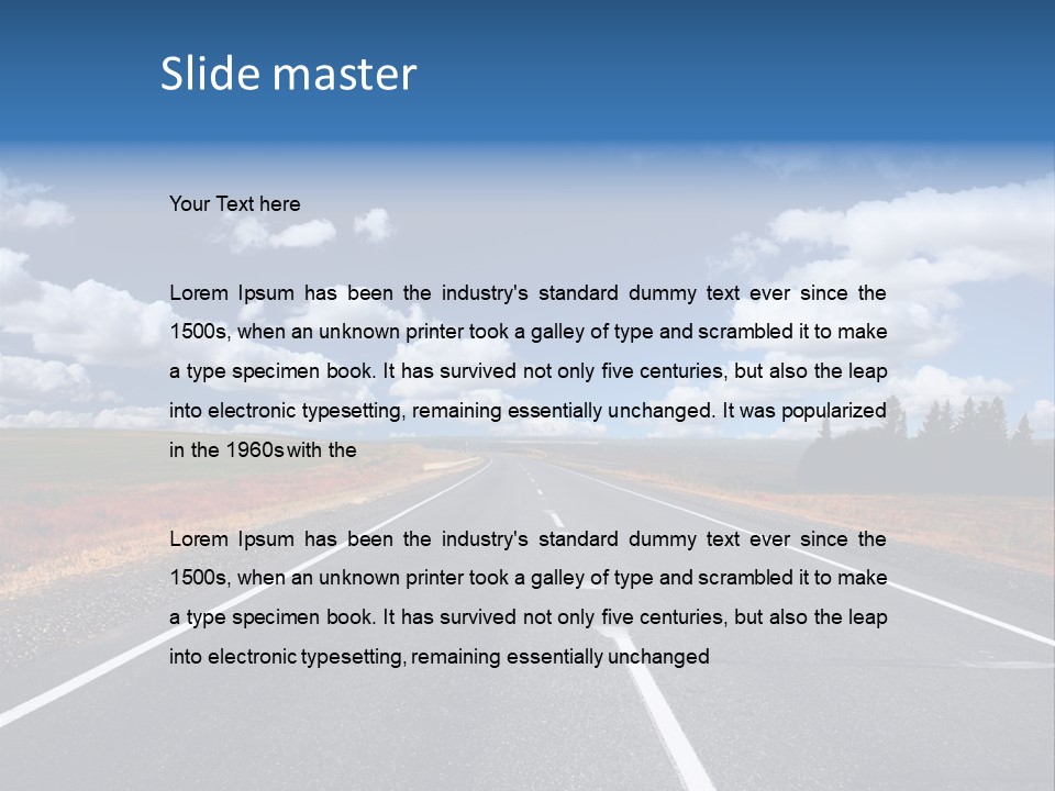 Speed Countryside Trip PowerPoint Template