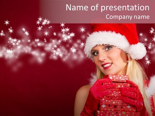 Xmas White Makeup PowerPoint Template