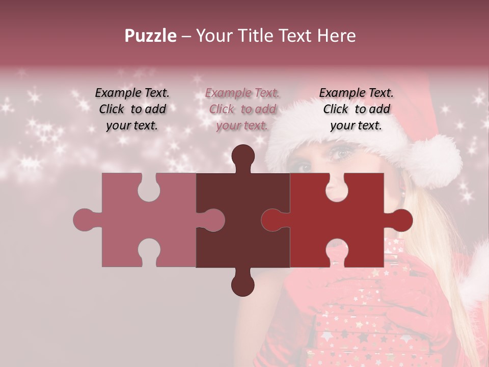 Xmas White Makeup PowerPoint Template