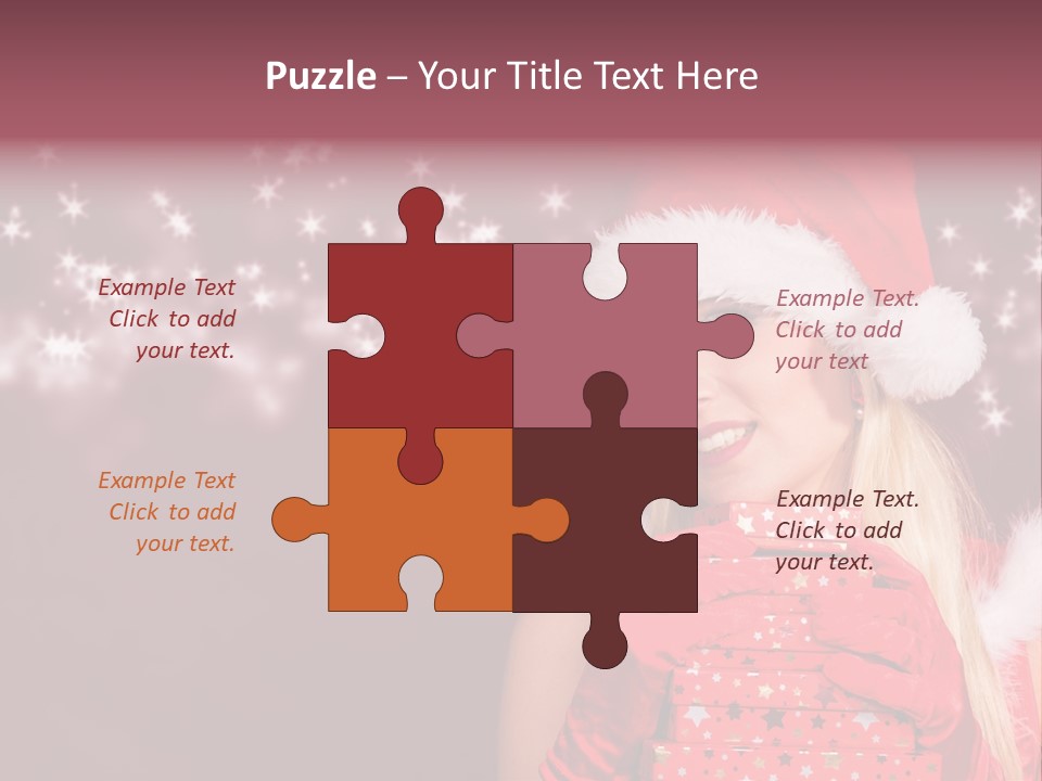 Xmas White Makeup PowerPoint Template