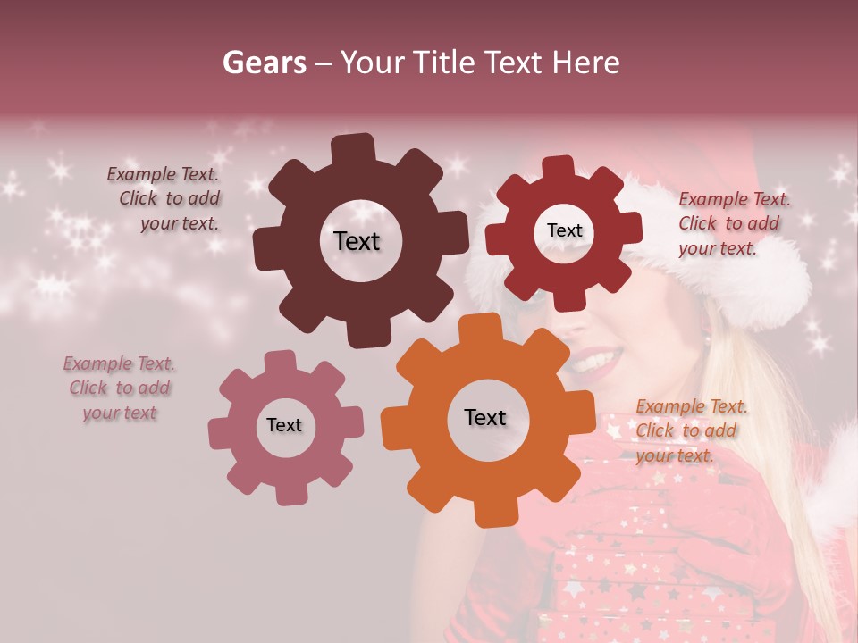 Xmas White Makeup PowerPoint Template