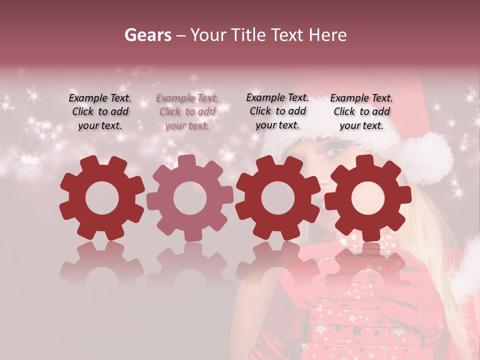 Xmas White Makeup PowerPoint Template