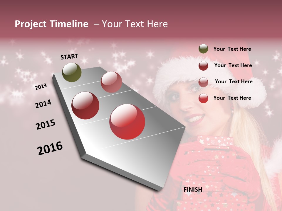 Xmas White Makeup PowerPoint Template