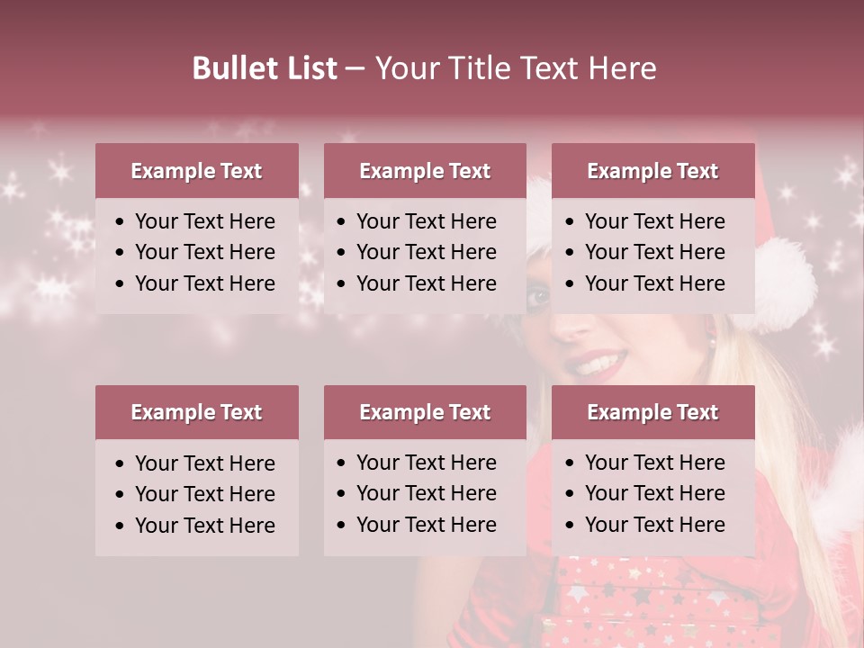 Xmas White Makeup PowerPoint Template