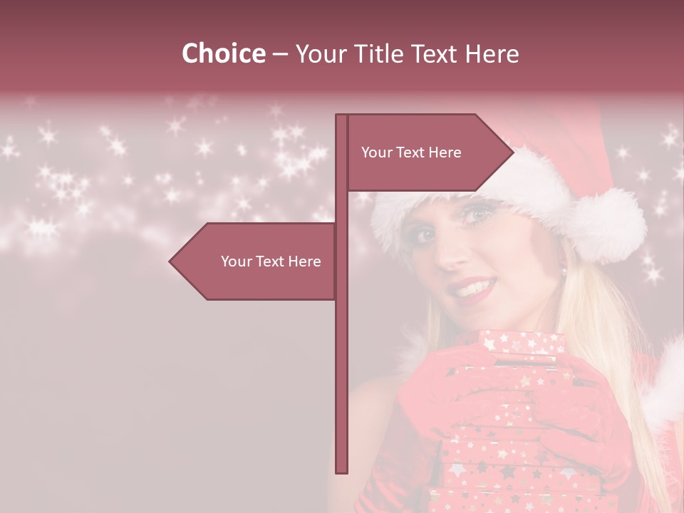 Xmas White Makeup PowerPoint Template