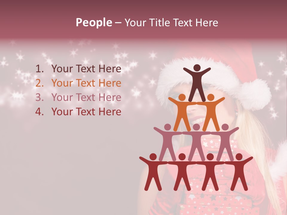 Xmas White Makeup PowerPoint Template