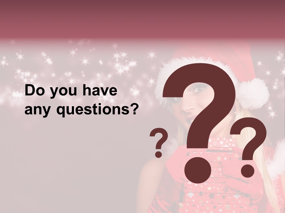 Xmas White Makeup PowerPoint Template