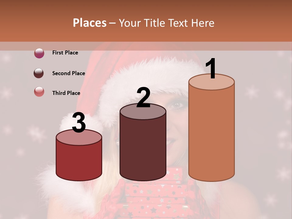 Snow Fashion Portrait PowerPoint Template