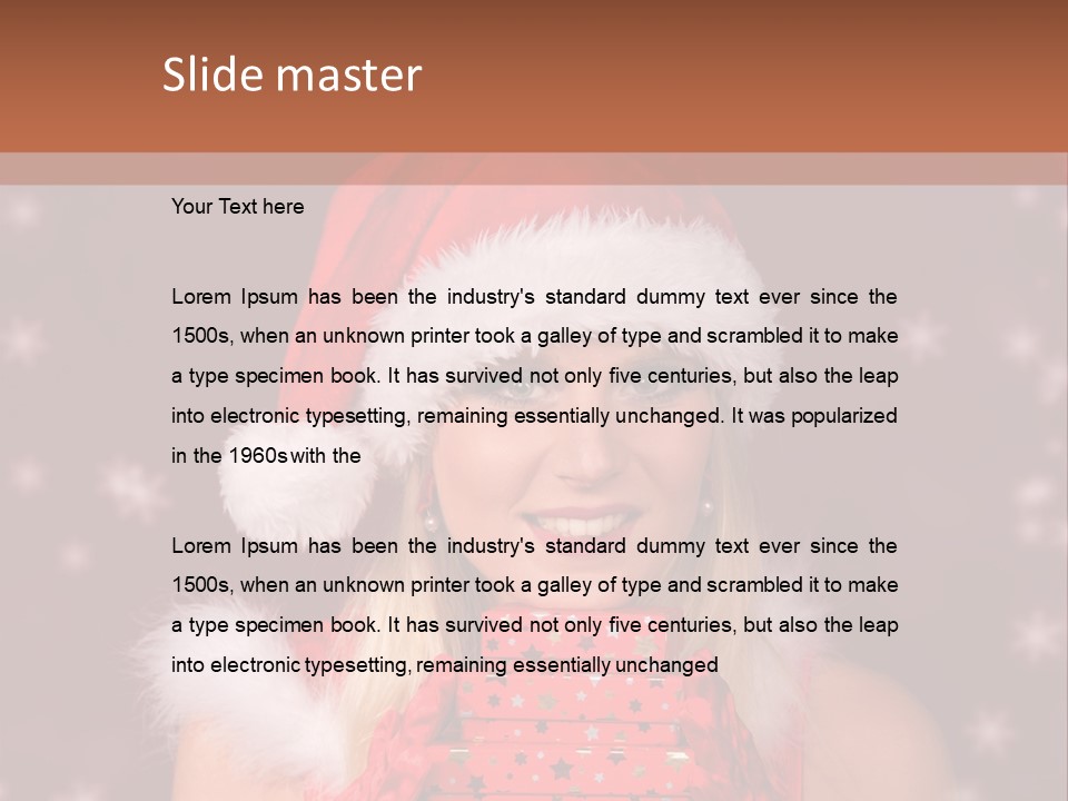 Snow Fashion Portrait PowerPoint Template