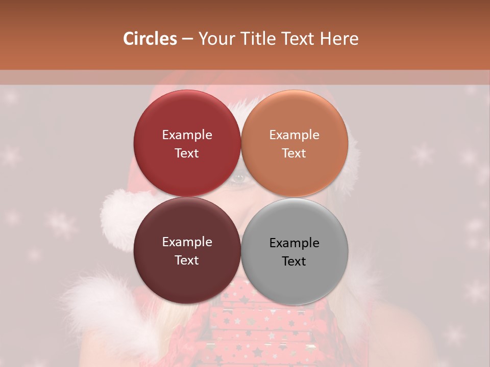 Snow Fashion Portrait PowerPoint Template