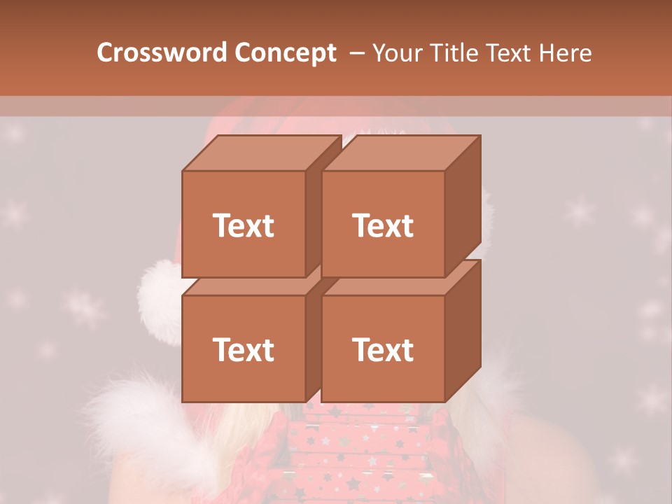 Snow Fashion Portrait PowerPoint Template