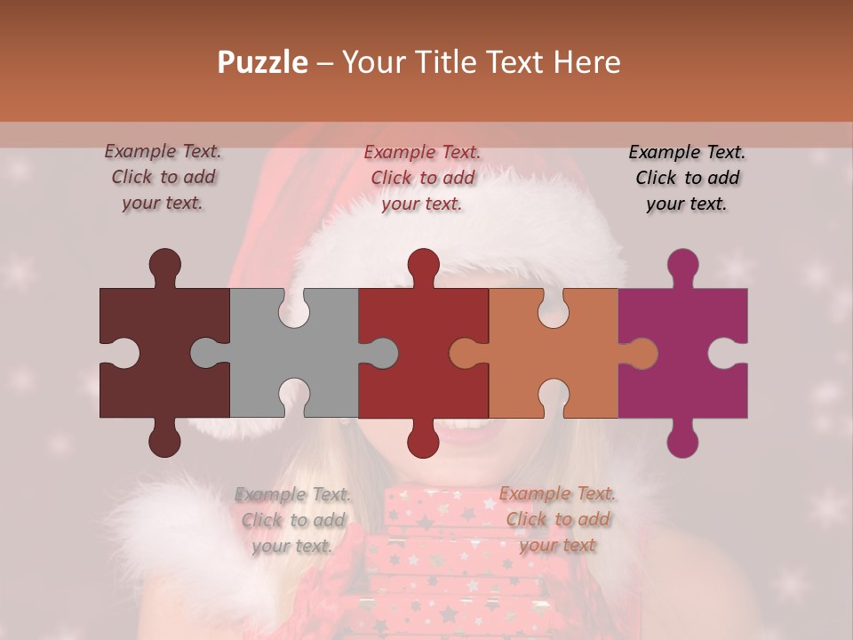 Snow Fashion Portrait PowerPoint Template