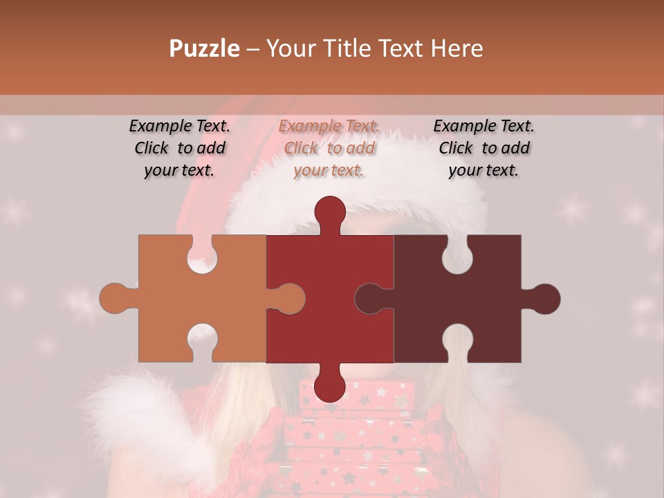 Snow Fashion Portrait PowerPoint Template