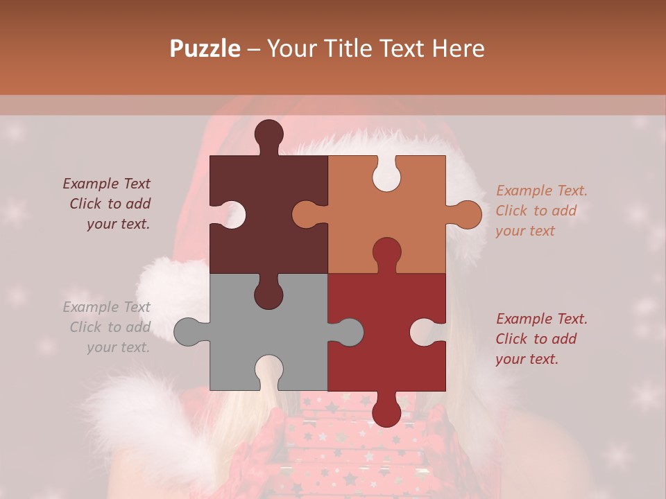 Snow Fashion Portrait PowerPoint Template