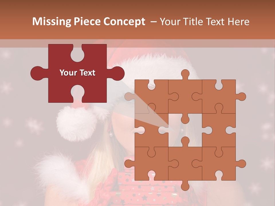 Snow Fashion Portrait PowerPoint Template