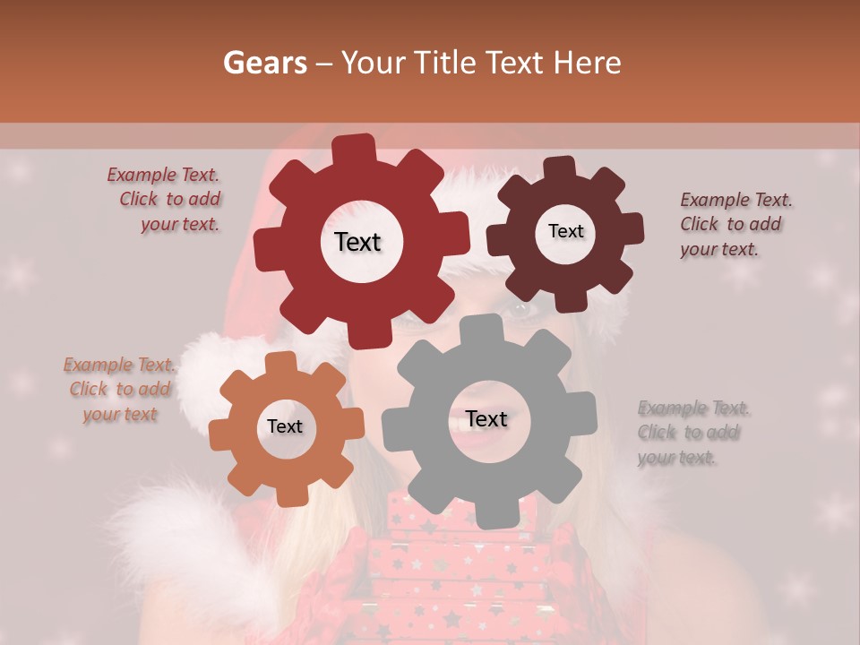 Snow Fashion Portrait PowerPoint Template