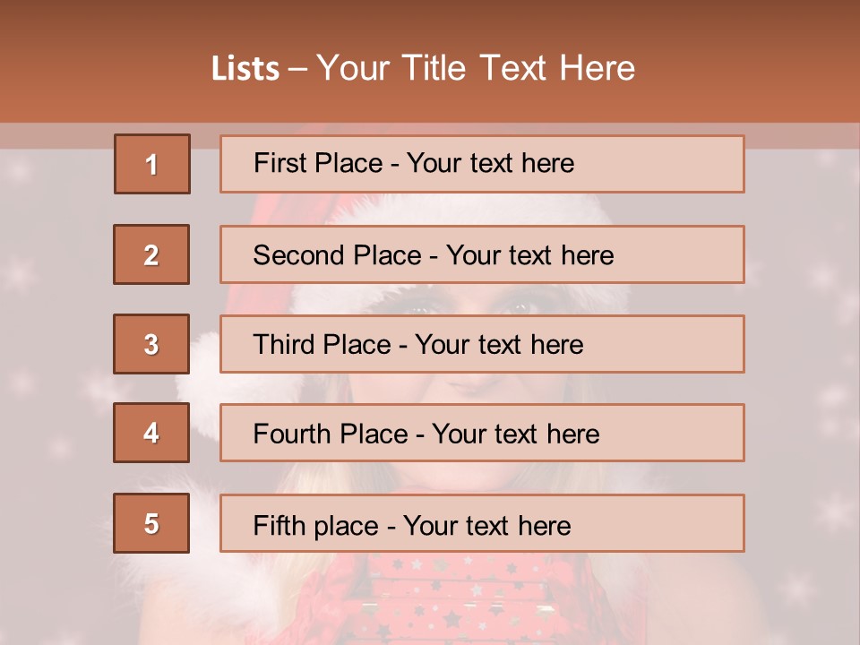 Snow Fashion Portrait PowerPoint Template