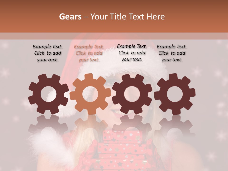 Snow Fashion Portrait PowerPoint Template