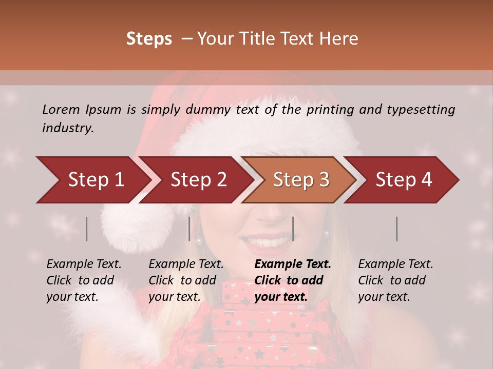 Snow Fashion Portrait PowerPoint Template