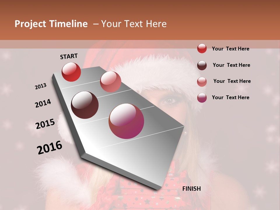 Snow Fashion Portrait PowerPoint Template