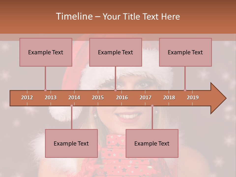 Snow Fashion Portrait PowerPoint Template