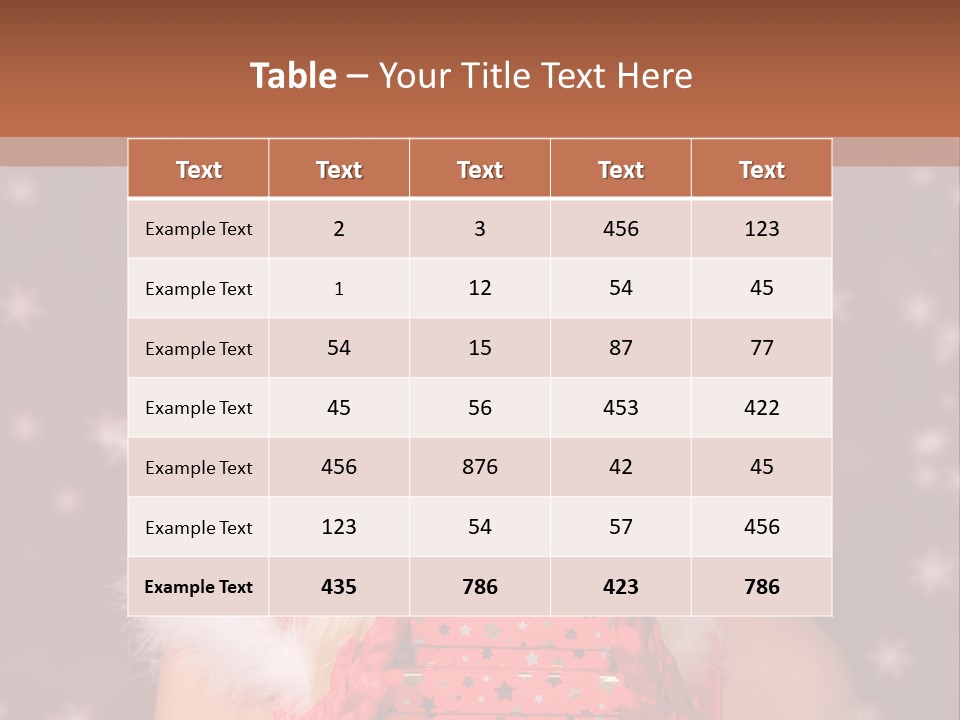 Snow Fashion Portrait PowerPoint Template