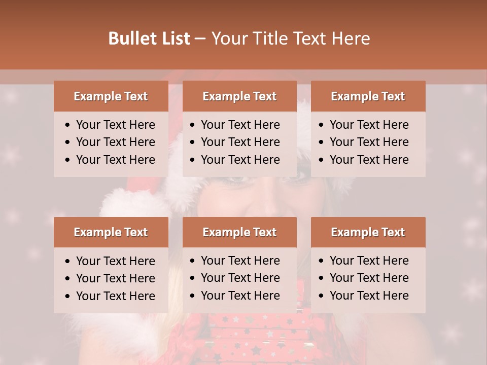 Snow Fashion Portrait PowerPoint Template