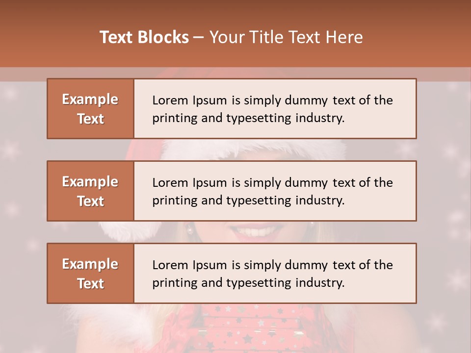 Snow Fashion Portrait PowerPoint Template