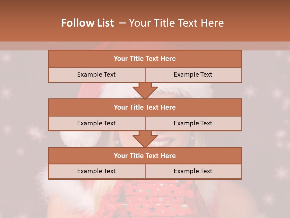 Snow Fashion Portrait PowerPoint Template