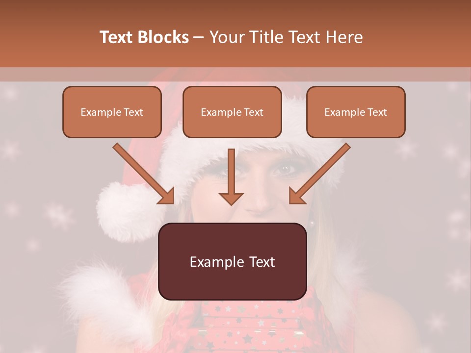 Snow Fashion Portrait PowerPoint Template