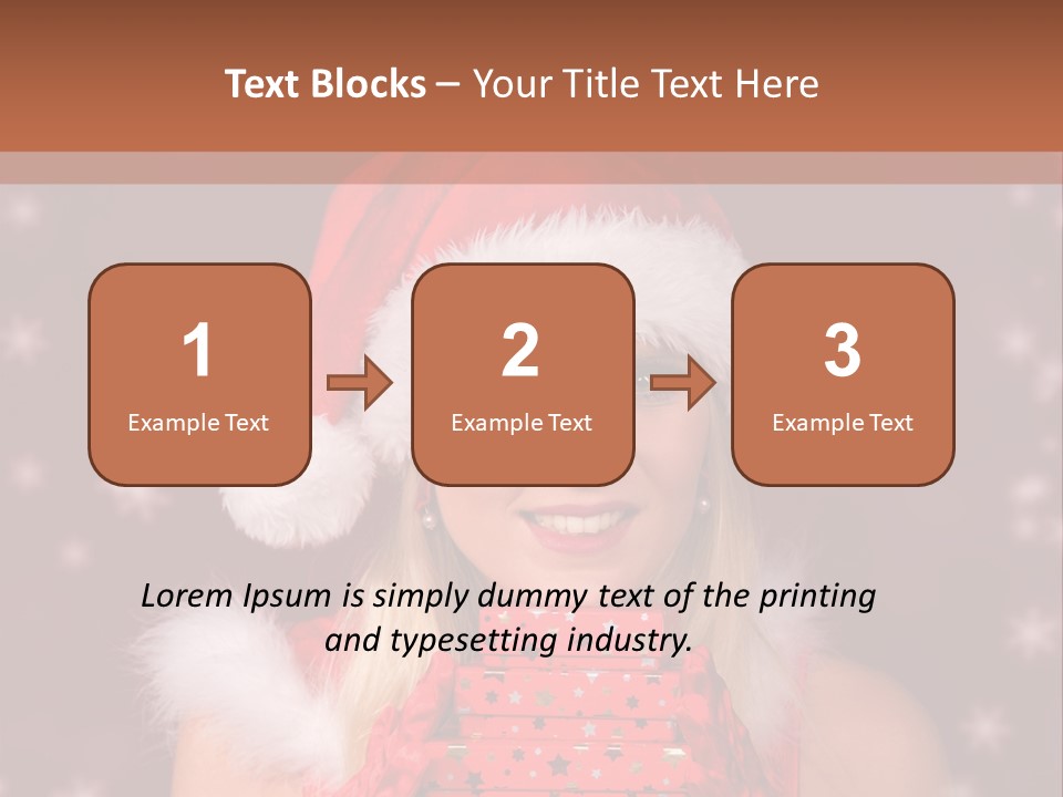 Snow Fashion Portrait PowerPoint Template