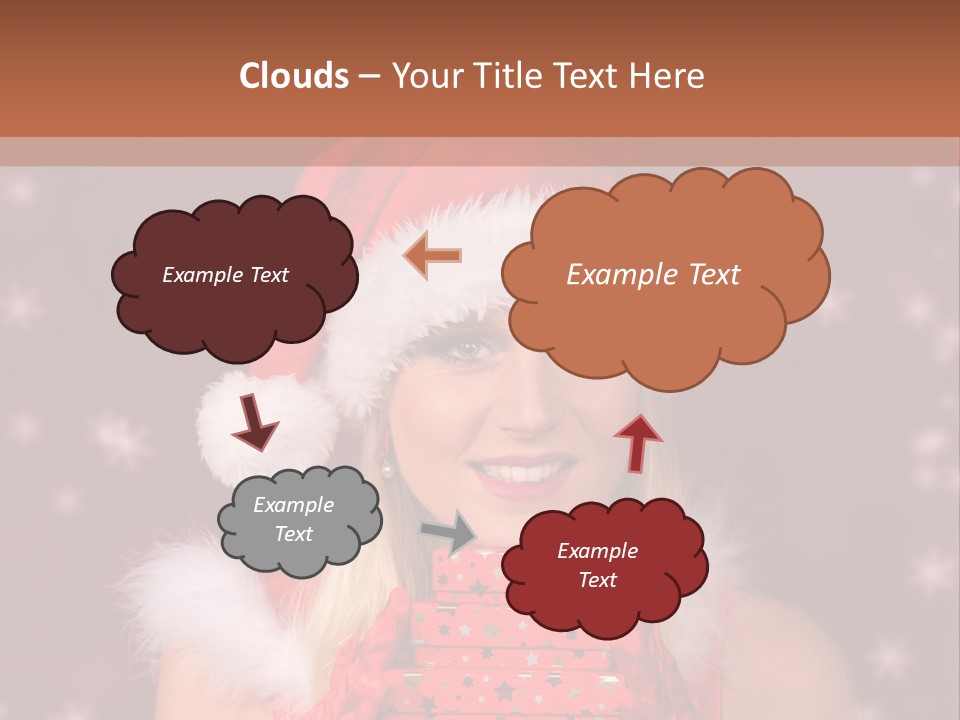 Snow Fashion Portrait PowerPoint Template