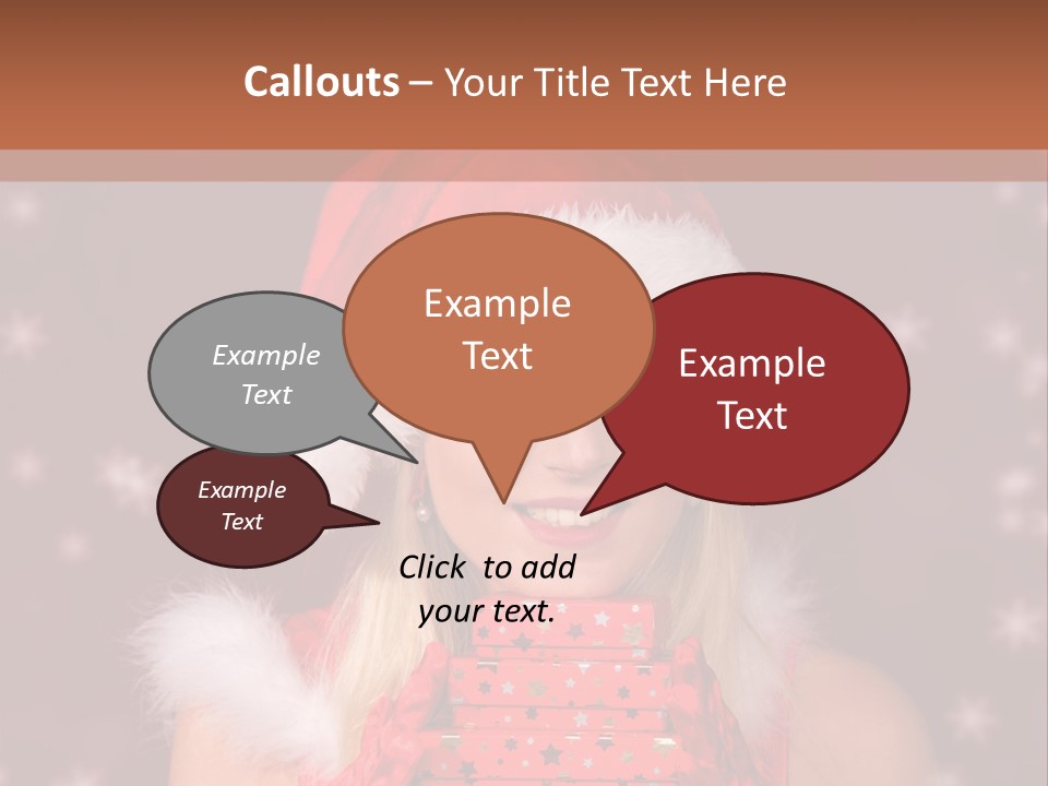 Snow Fashion Portrait PowerPoint Template