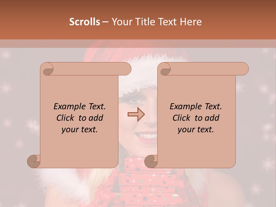 Snow Fashion Portrait PowerPoint Template