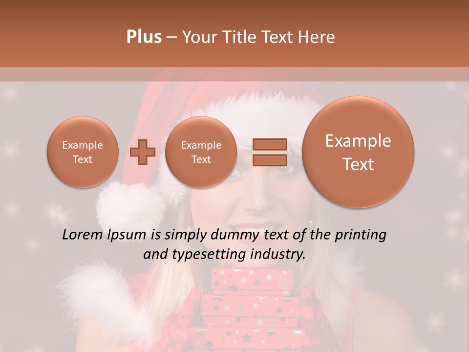 Snow Fashion Portrait PowerPoint Template