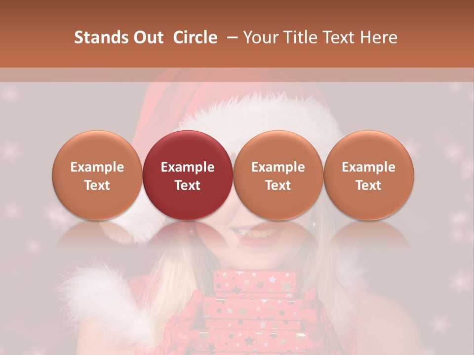 Snow Fashion Portrait PowerPoint Template