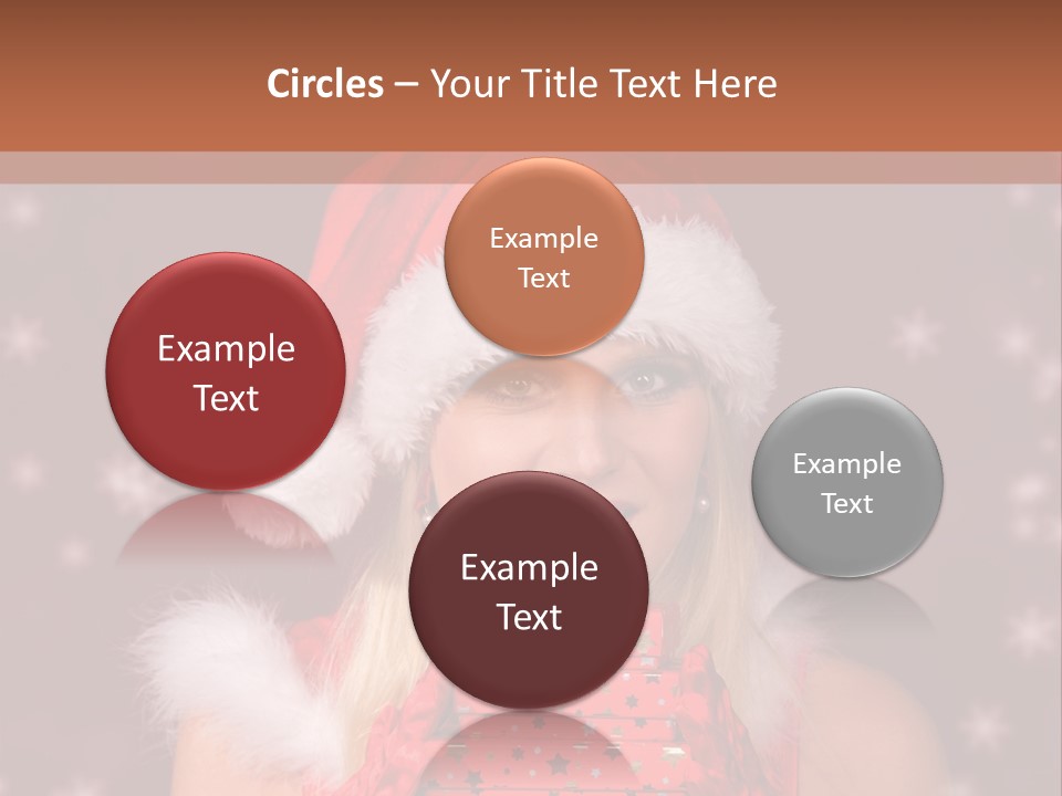 Snow Fashion Portrait PowerPoint Template