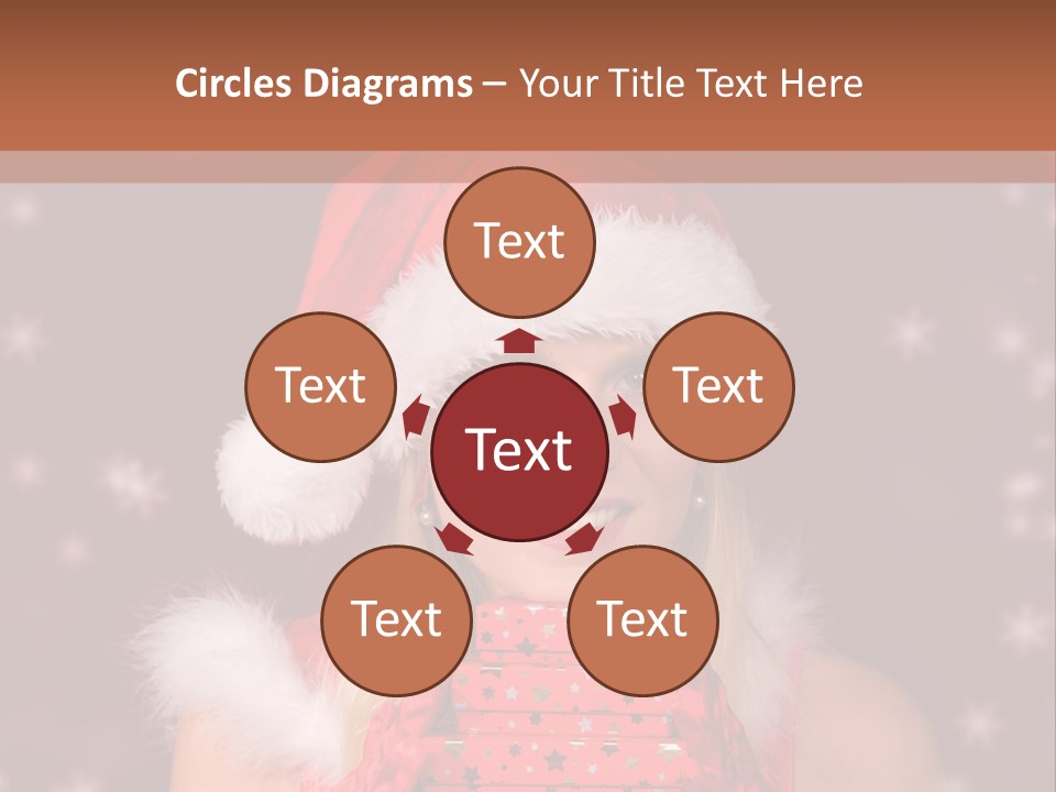 Snow Fashion Portrait PowerPoint Template