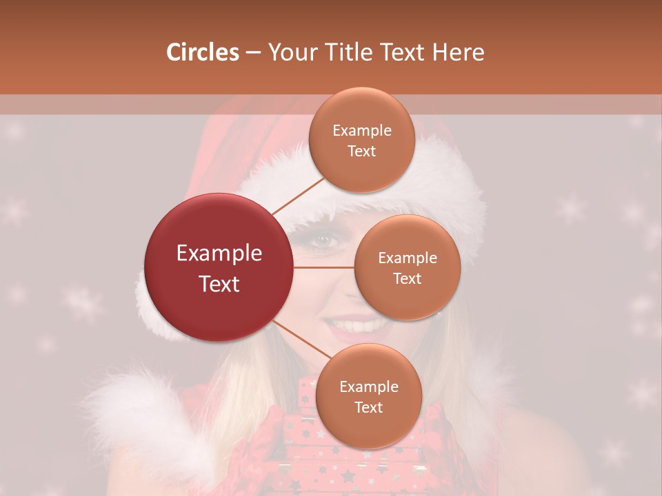 Snow Fashion Portrait PowerPoint Template