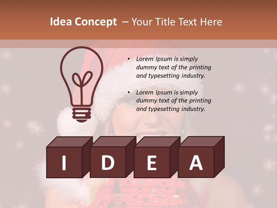 Snow Fashion Portrait PowerPoint Template