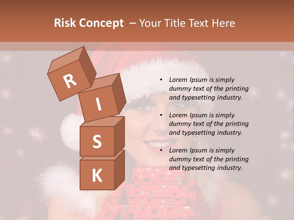 Snow Fashion Portrait PowerPoint Template