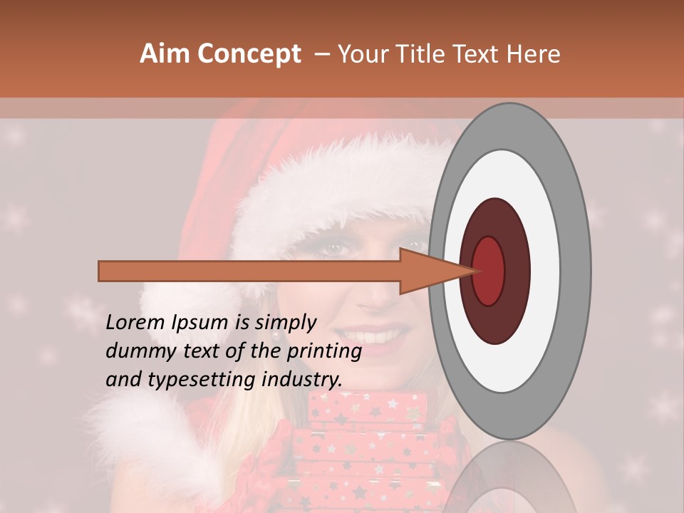 Snow Fashion Portrait PowerPoint Template