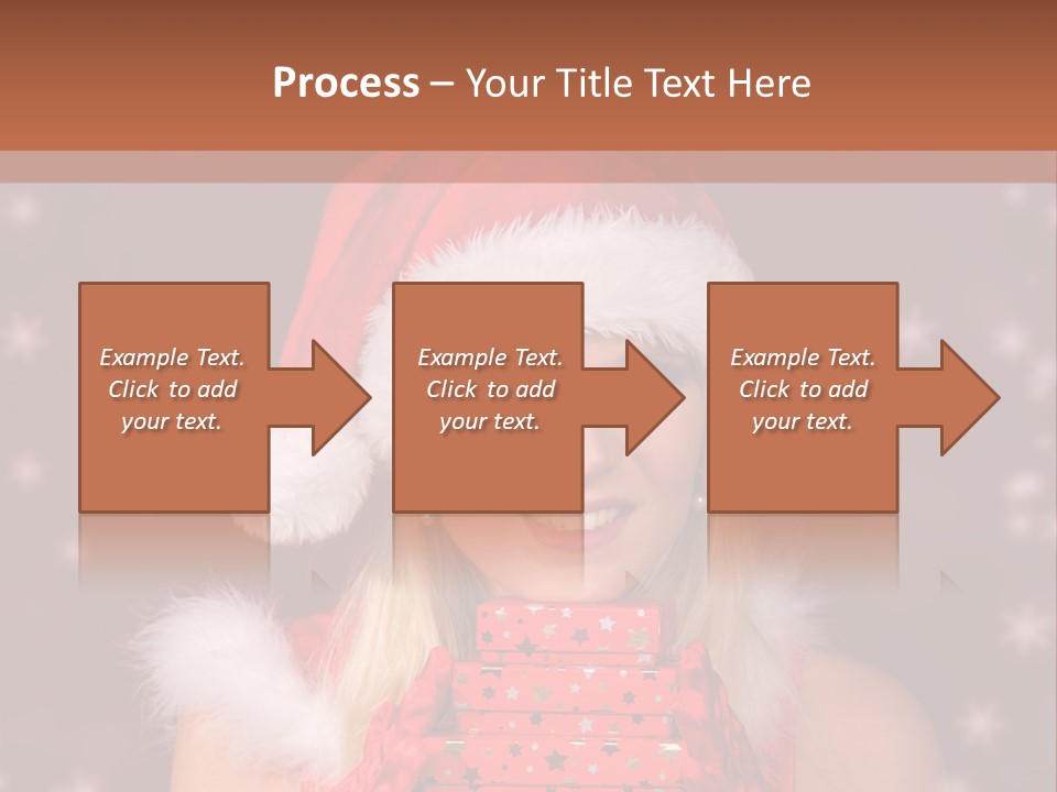 Snow Fashion Portrait PowerPoint Template