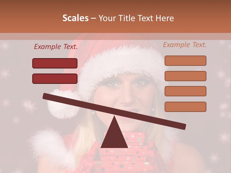 Snow Fashion Portrait PowerPoint Template