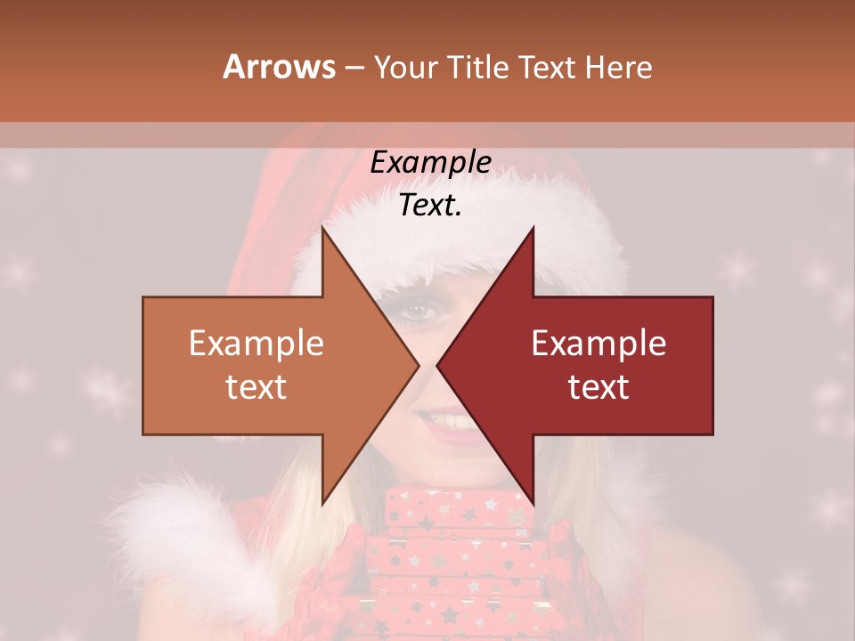 Snow Fashion Portrait PowerPoint Template