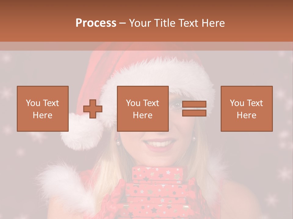 Snow Fashion Portrait PowerPoint Template