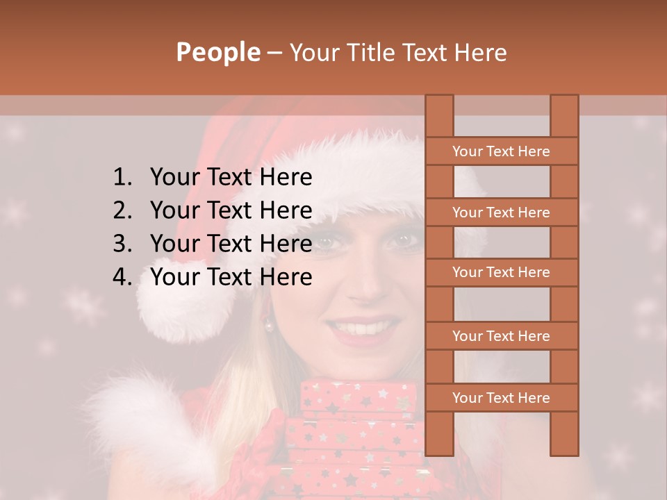 Snow Fashion Portrait PowerPoint Template