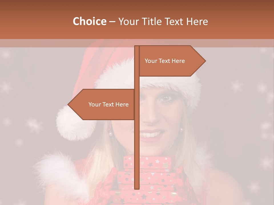 Snow Fashion Portrait PowerPoint Template