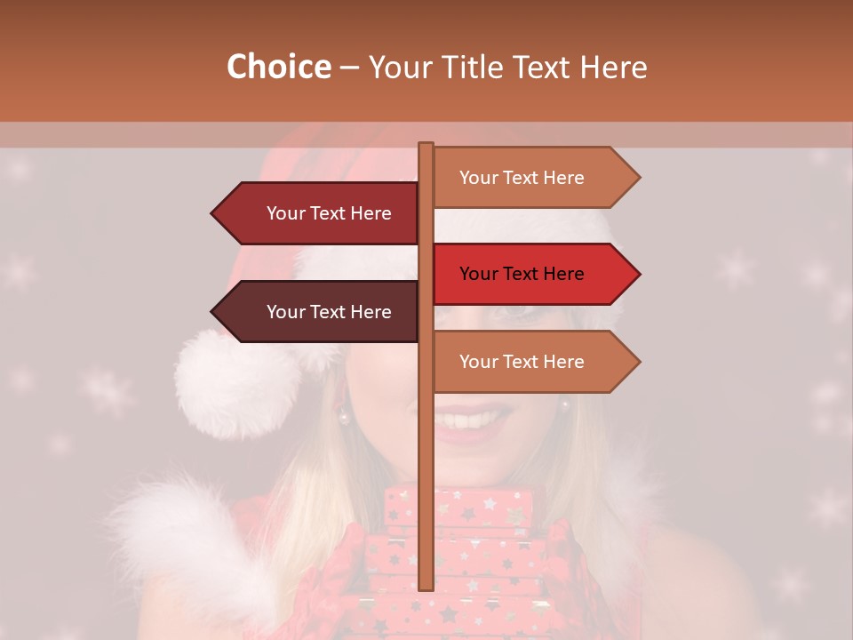 Snow Fashion Portrait PowerPoint Template